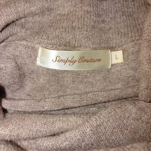 Simply Couture | Camel Cowl Neck Swing Tunic, Camel Brown L - Picture 10 of 12